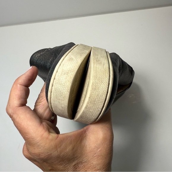 Frye Ivy Pewter Metallic Slip On Leather Sneakers Women’s Size 8M - Picture 8 of 10